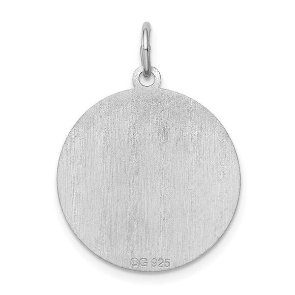 Sterling Silver Laser Etched Rottweiler Dog Pendant, 19mm - Picture 3 of 5